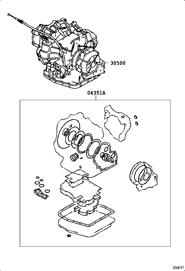  AVALON |  TRANSAXLE OR TRANSMISSION ASSY GASKET KIT ATM