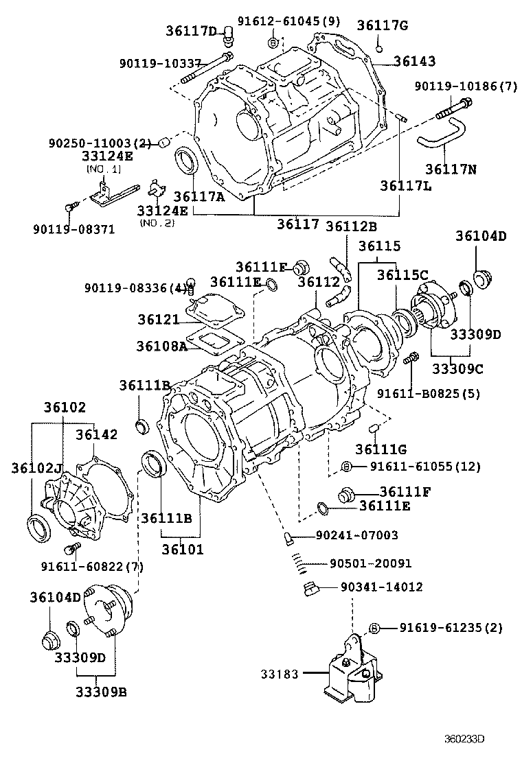  HILUX 4RUNNER 4WD |  TRANSFER CASE EXTENSION HOUSING