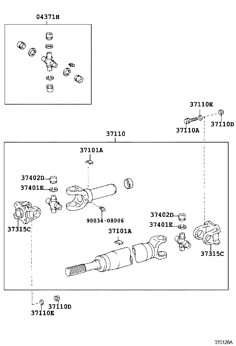  DYNA |  PROPELLER SHAFT UNIVERSAL JOINT