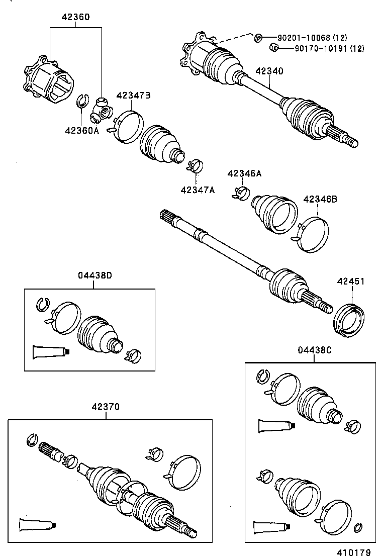  PREVIA |  REAR AXLE SHAFT HUB
