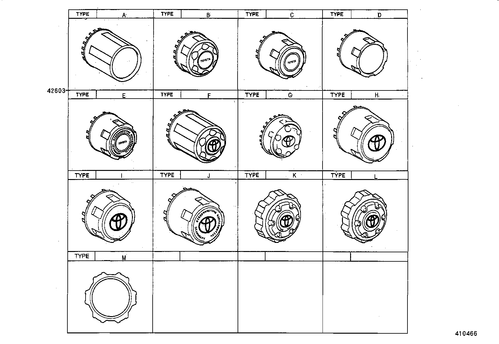  HILUX 4RUNNER 4WD |  DISC WHEEL WHEEL CAP