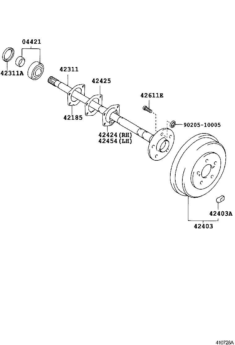  CROWN |  REAR AXLE SHAFT HUB