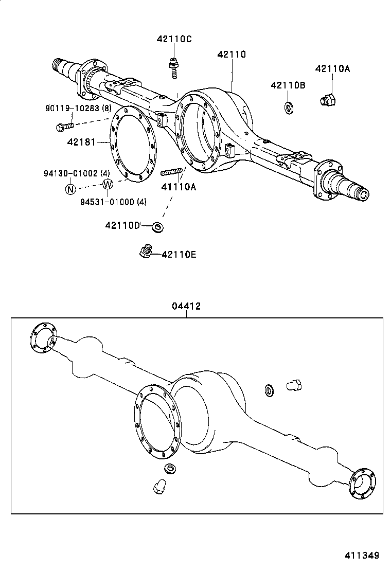  DYNA200 |  REAR AXLE HOUSING DIFFERENTIAL