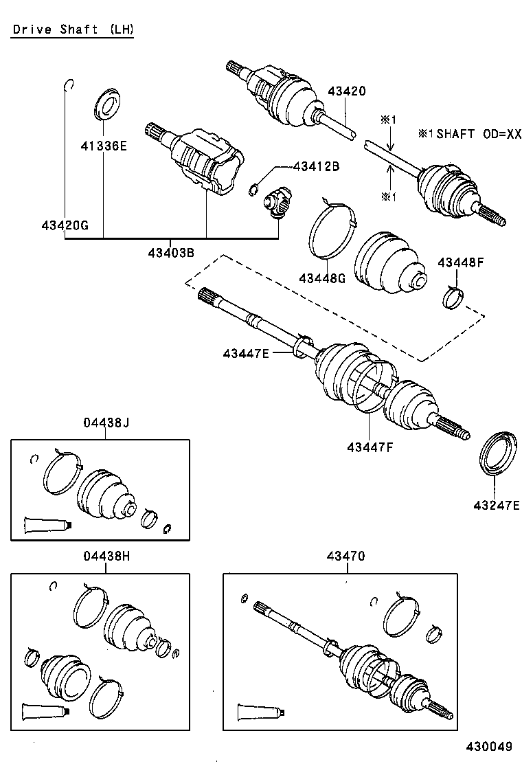  TERCEL |  FRONT DRIVE SHAFT