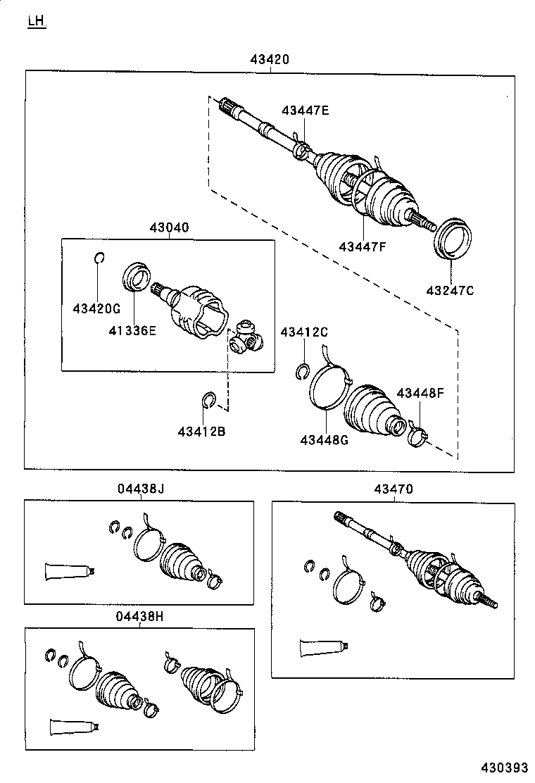  CAMRY NAP SED WG |  FRONT DRIVE SHAFT
