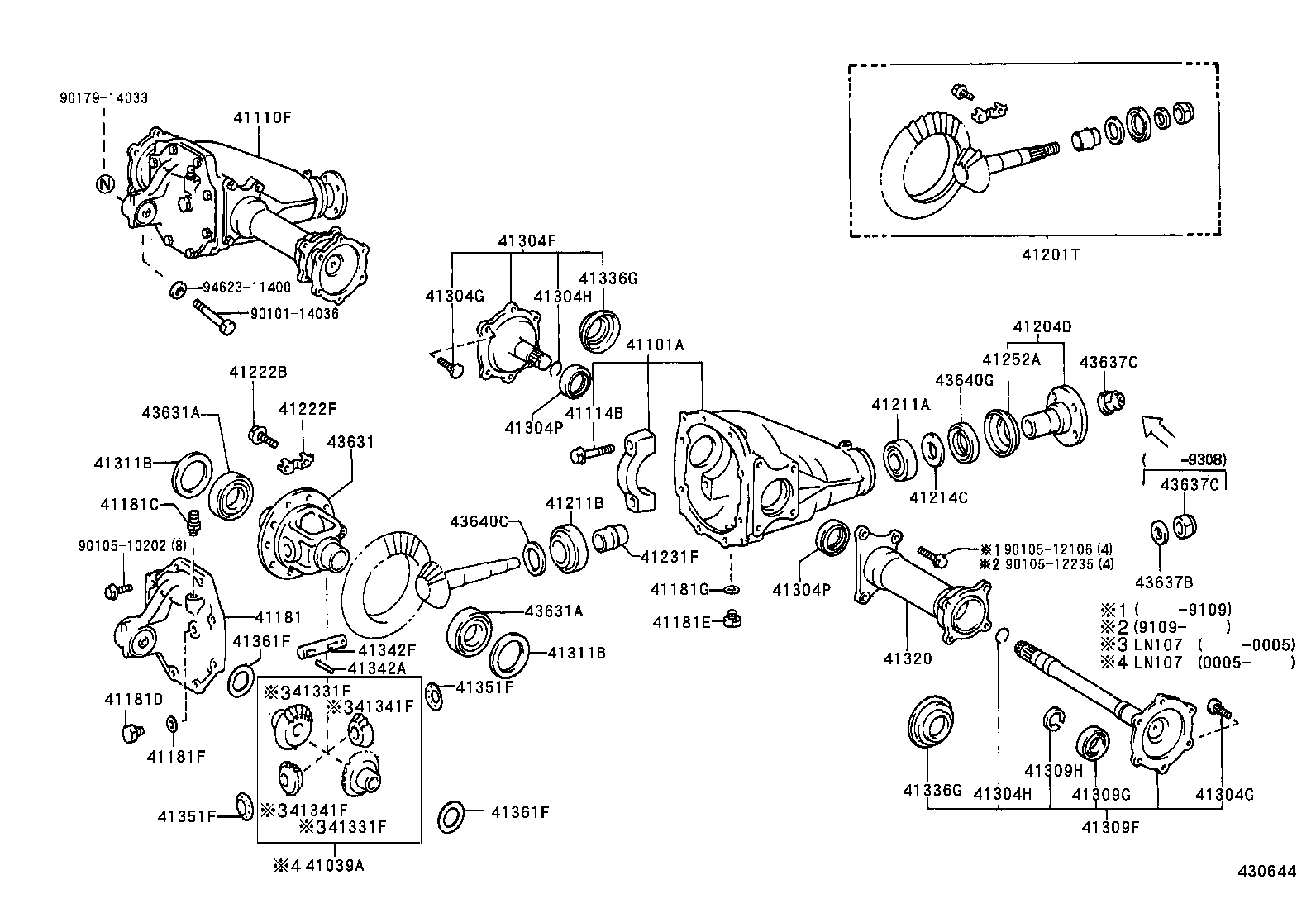  HILUX 4RUNNER 4WD |  FRONT AXLE HOUSING DIFFERENTIAL