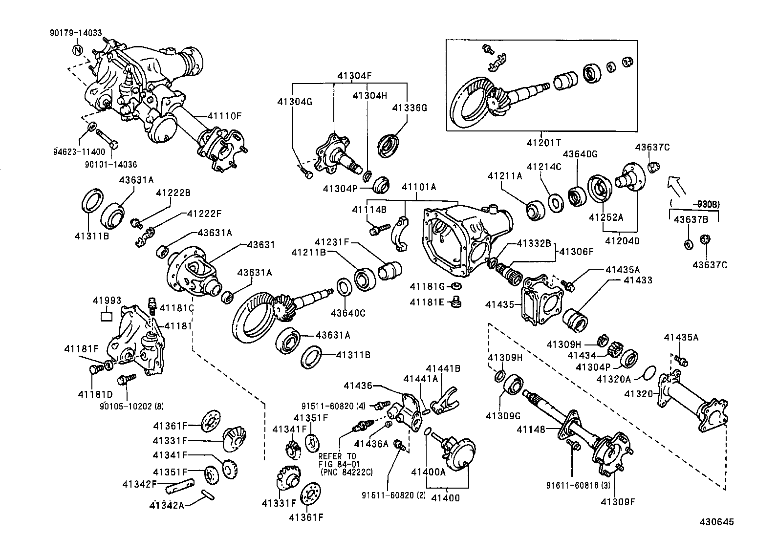  HILUX 4RUNNER 4WD |  FRONT AXLE HOUSING DIFFERENTIAL