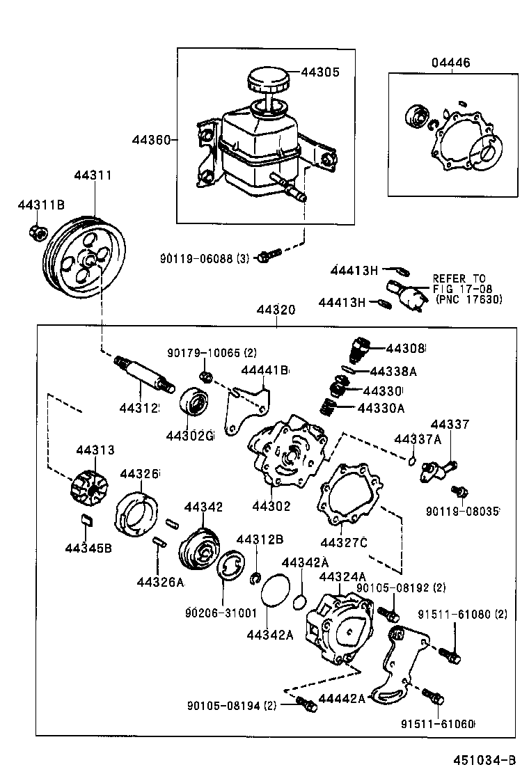  CAMRY JPP SED |  VANE PUMP RESERVOIR POWER STEERING