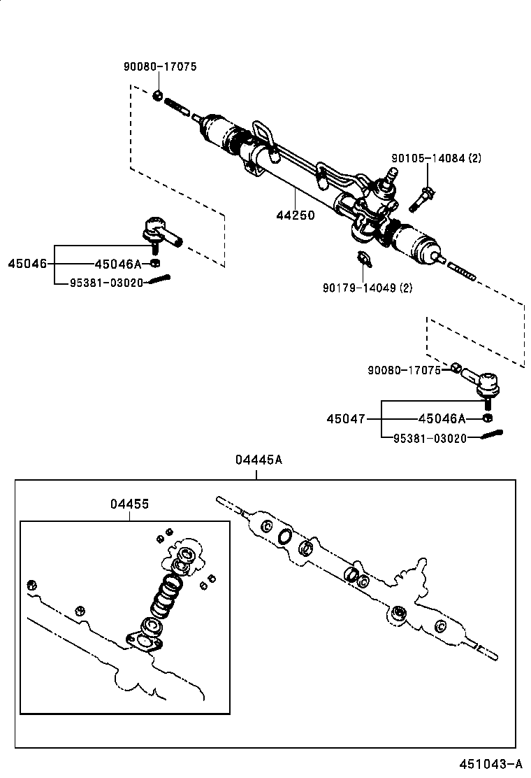  CAMRY NAP SED WG |  FRONT STEERING GEAR LINK