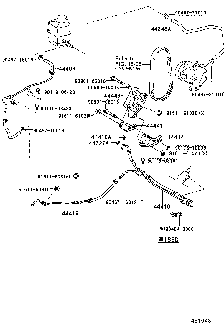  CAMRY NAP SED WG |  POWER STEERING TUBE