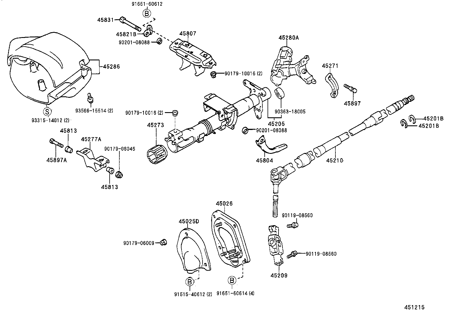  PASEO |  STEERING COLUMN SHAFT