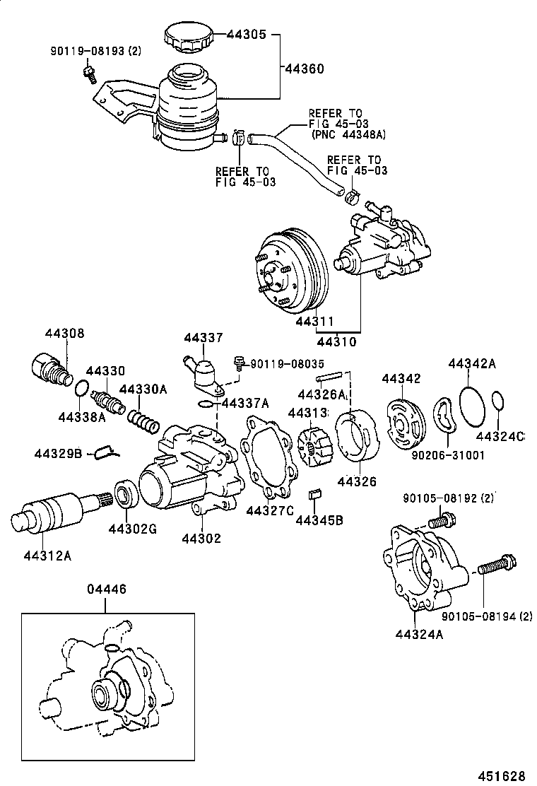  PREVIA |  VANE PUMP RESERVOIR POWER STEERING