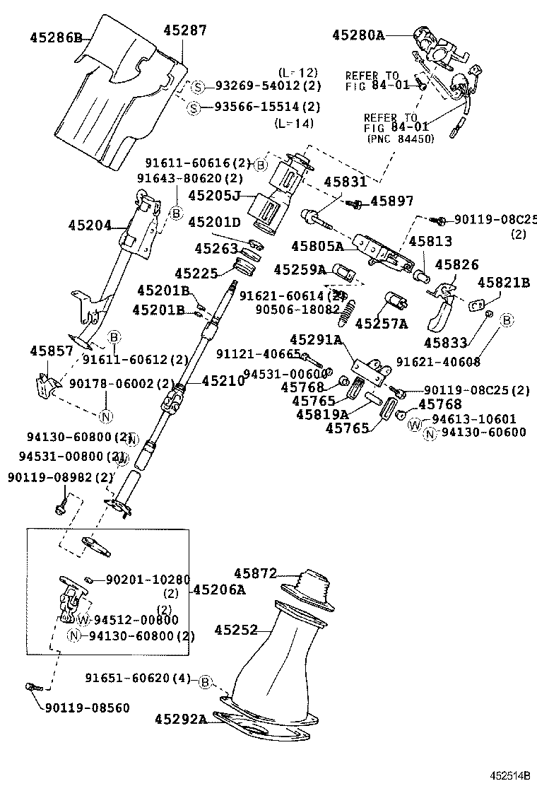  DYNA |  STEERING COLUMN SHAFT