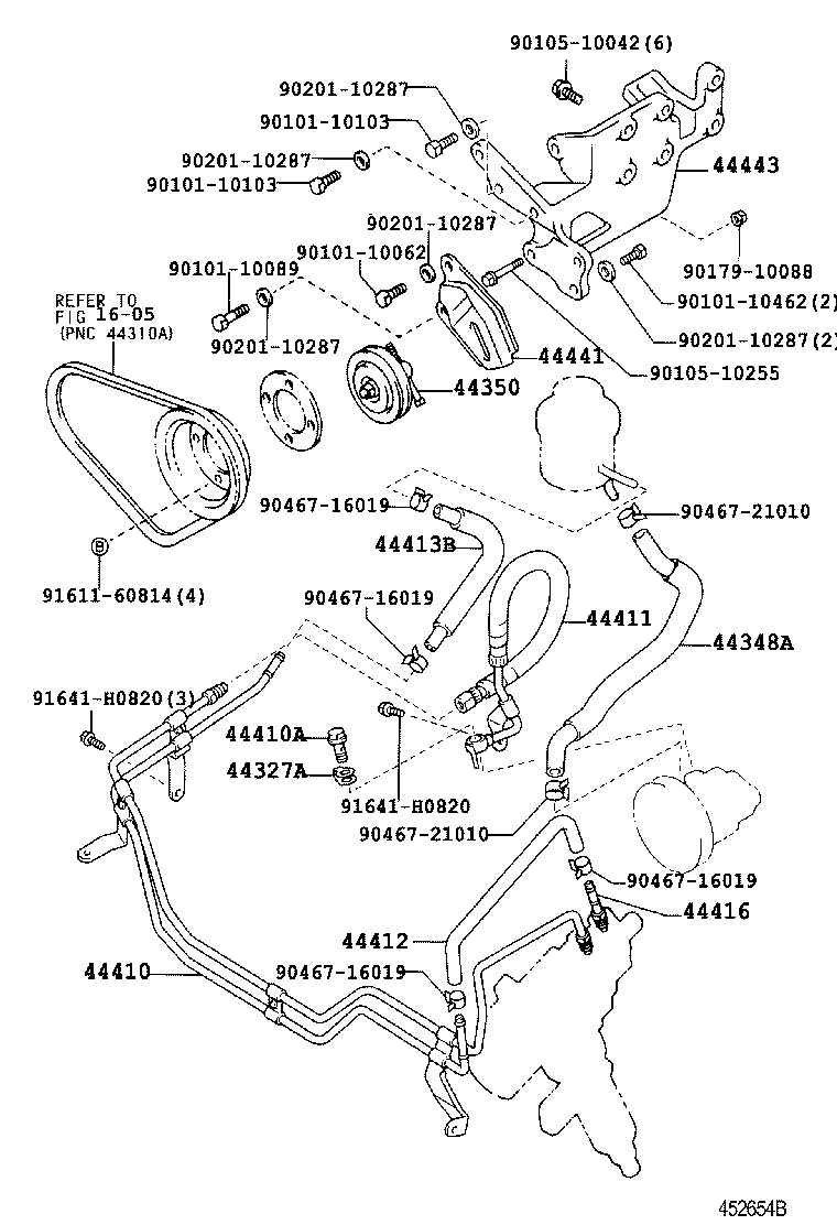  HILUX 4RUNNER 4WD |  POWER STEERING TUBE