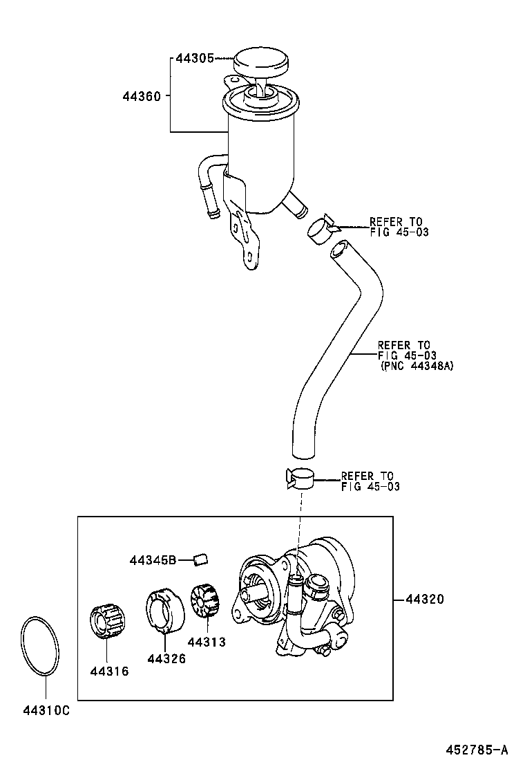  HILUX 4RUNNER 4WD |  VANE PUMP RESERVOIR POWER STEERING