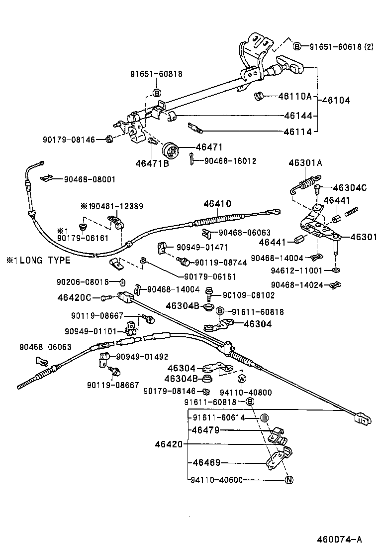  HILUX 4RUNNER 4WD |  PARKING BRAKE CABLE