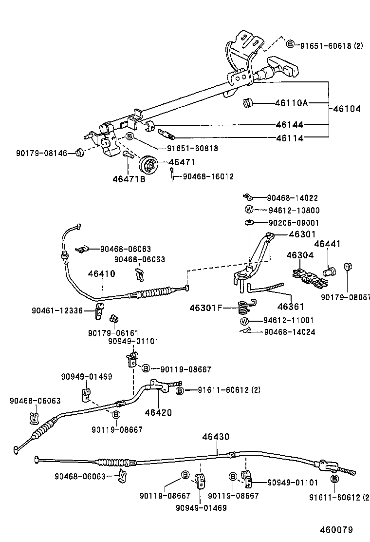 HILUX 2WD | PARKING BRAKE CABLE