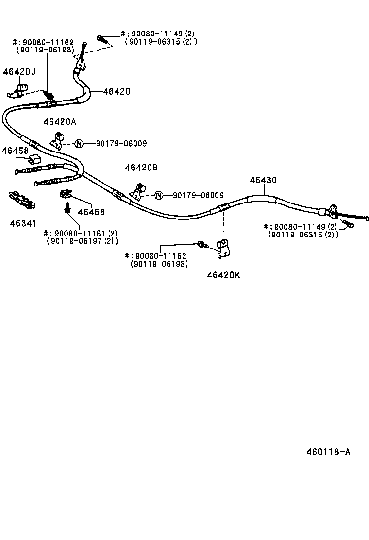  AVALON |  PARKING BRAKE CABLE