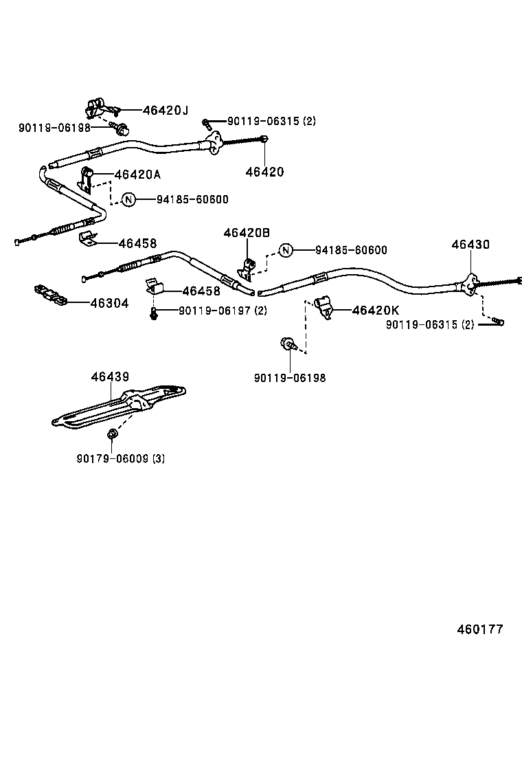  CAMRY NAP SED WG |  PARKING BRAKE CABLE