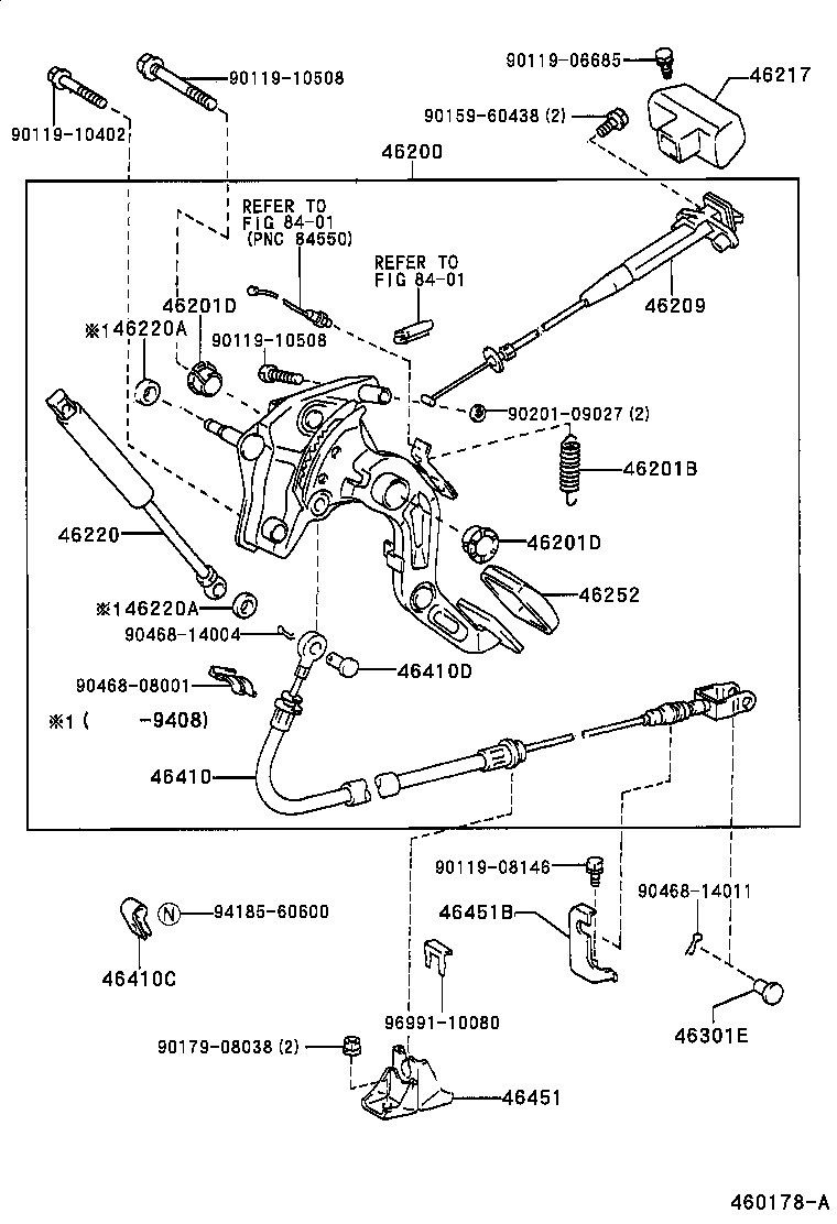  CAMRY NAP SED WG |  PARKING BRAKE CABLE
