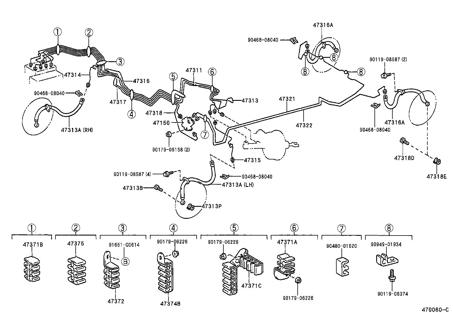  CELICA |  BRAKE TUBE CLAMP
