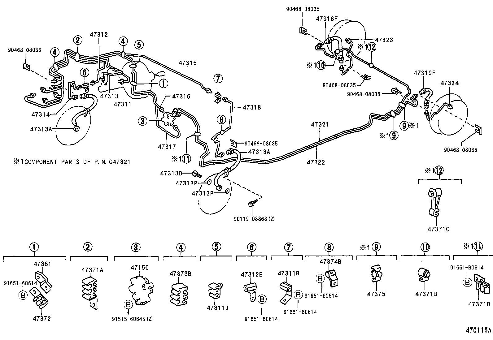  PASEO |  BRAKE TUBE CLAMP