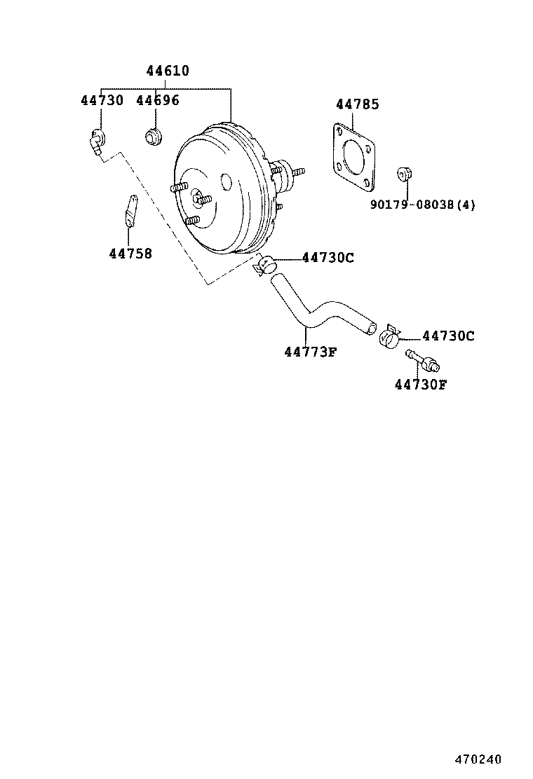  SPACIO |  BRAKE BOOSTER VACUUM TUBE
