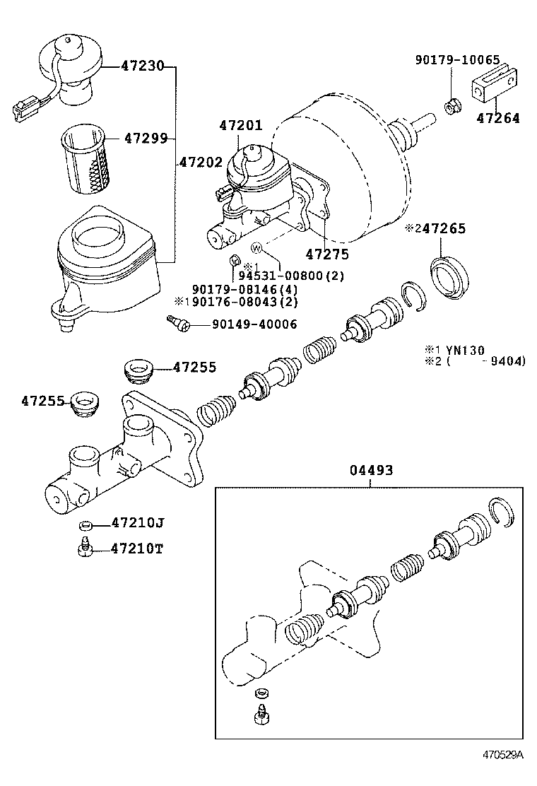  HILUX 4RUNNER 4WD |  BRAKE MASTER CYLINDER