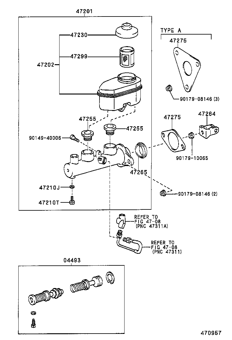  CAMRY NAP SED WG |  BRAKE MASTER CYLINDER