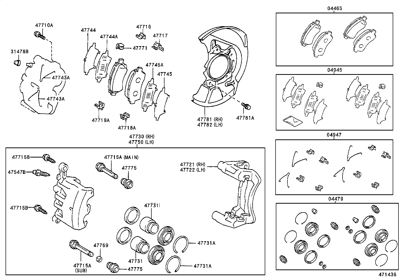  AVALON |  FRONT DISC BRAKE CALIPER DUST COVER