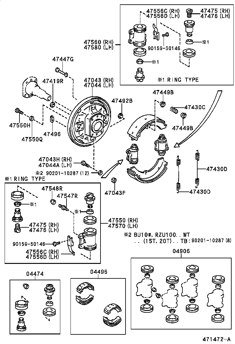  DYNA200 |  REAR DRUM BRAKE WHEEL CYLINDER BACKING PLATE