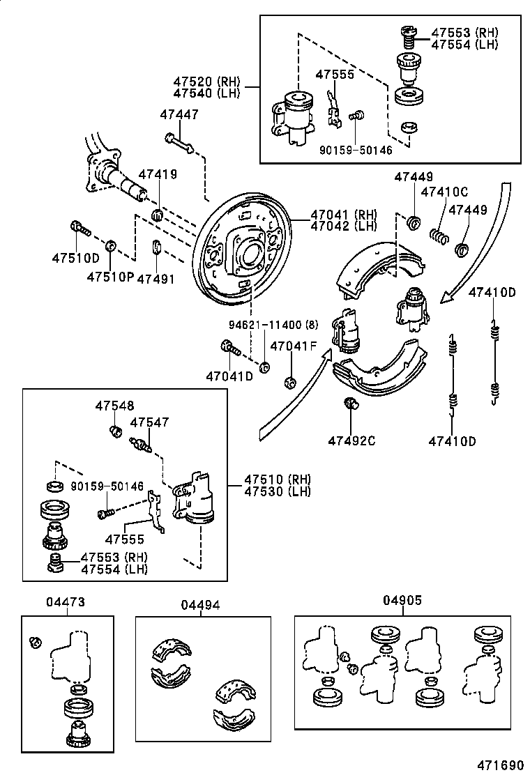  DYNA |  FRONT DRUM BRAKE WHEEL CYLINDER BACKING PLATE