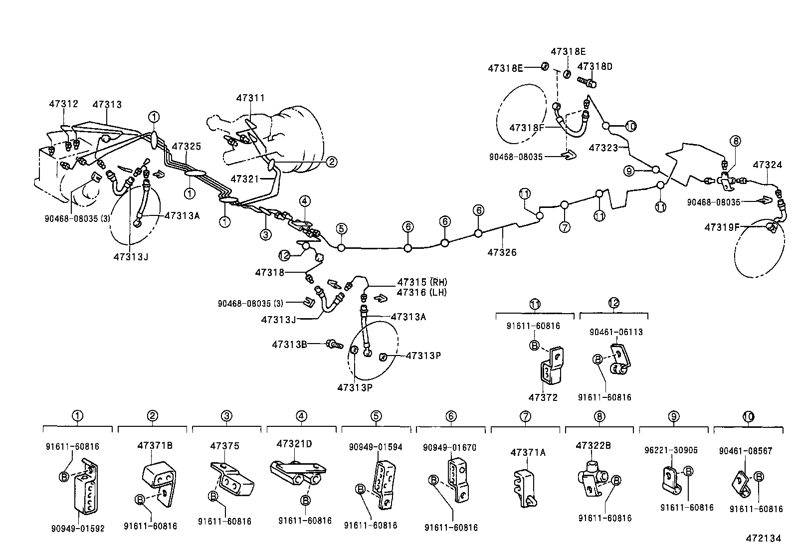  PREVIA |  BRAKE TUBE CLAMP