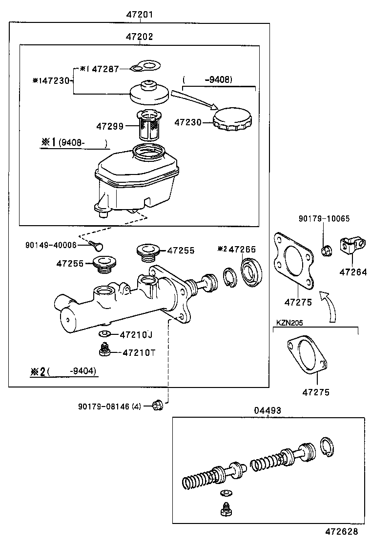  HILUX 4RUNNER 4WD |  BRAKE MASTER CYLINDER