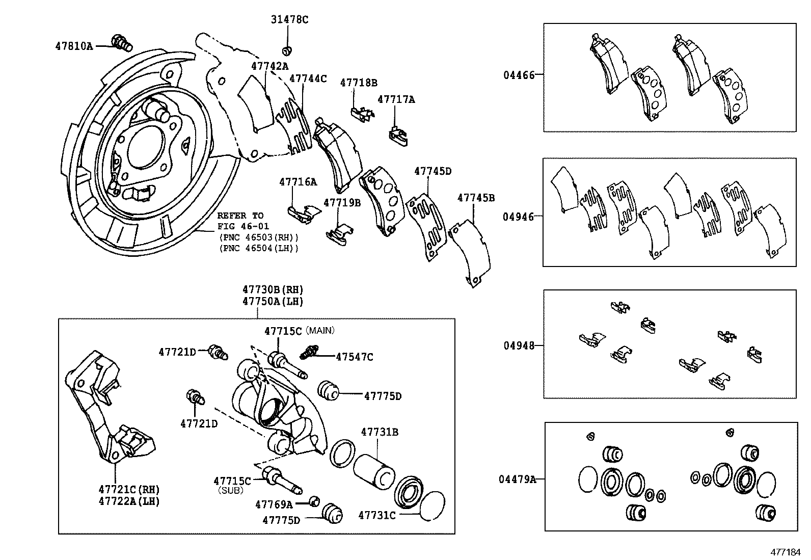  AVALON |  REAR DISC BRAKE CALIPER DUST COVER