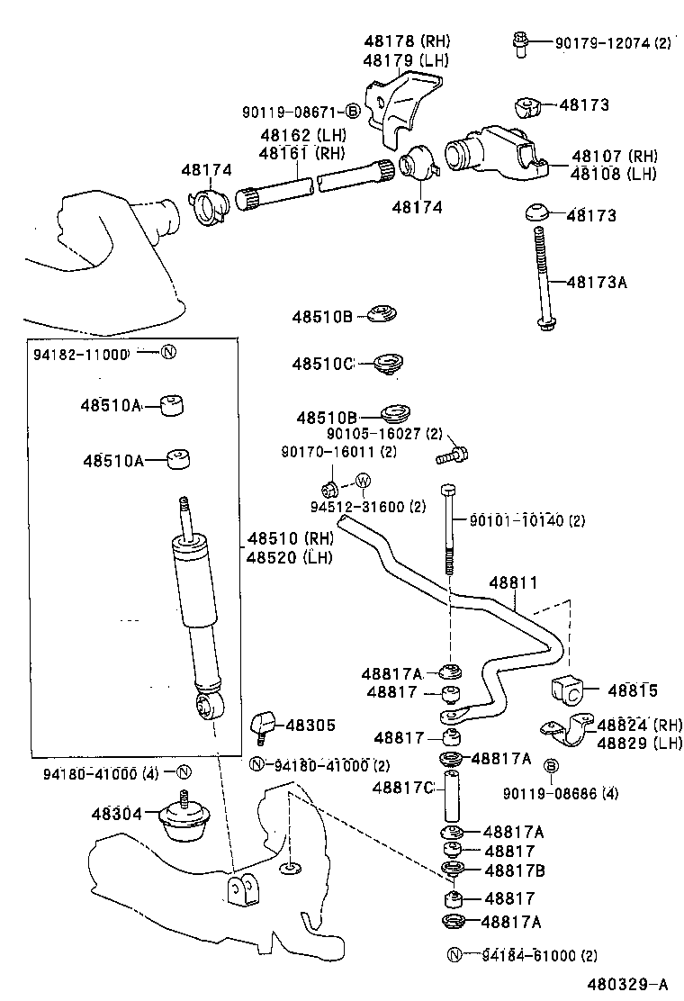 HILUX 4RUNNER 4WD | FRONT SPRING SHOCK ABSORBER