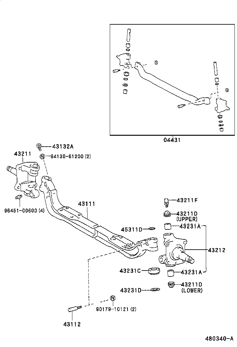  DYNA200 |  FRONT AXLE ARM STEERING KNUCKLE