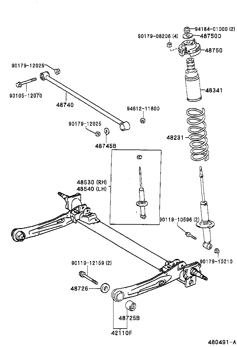  STARLET |  REAR SPRING SHOCK ABSORBER