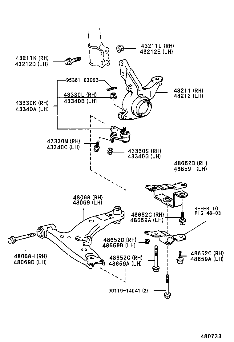  SPACIO |  FRONT AXLE ARM STEERING KNUCKLE