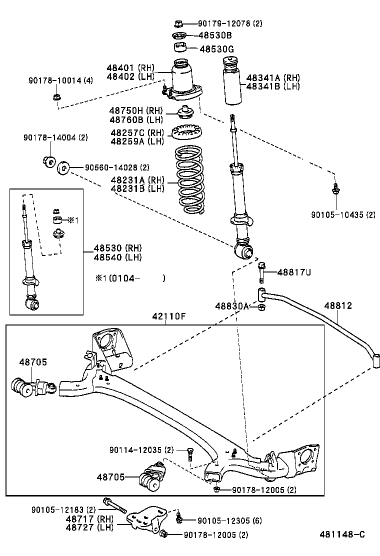  PRIUS |  REAR SPRING SHOCK ABSORBER