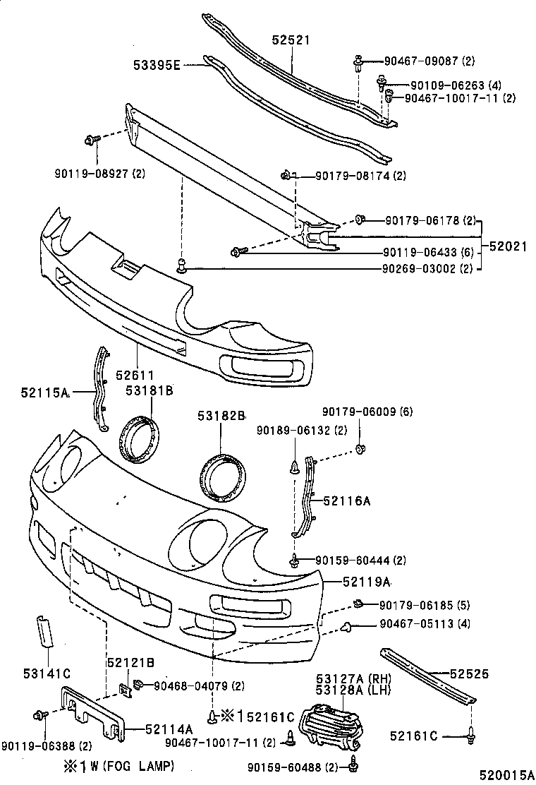  CELICA |  FRONT BUMPER BUMPER STAY