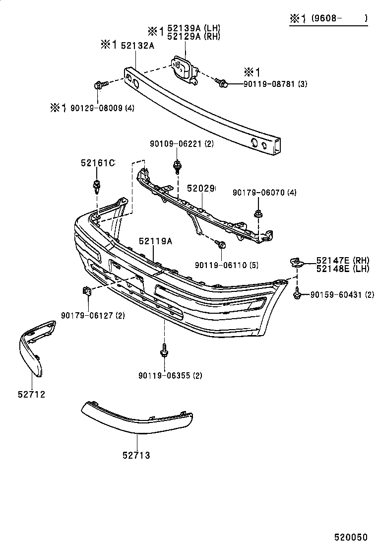  TERCEL |  FRONT BUMPER BUMPER STAY