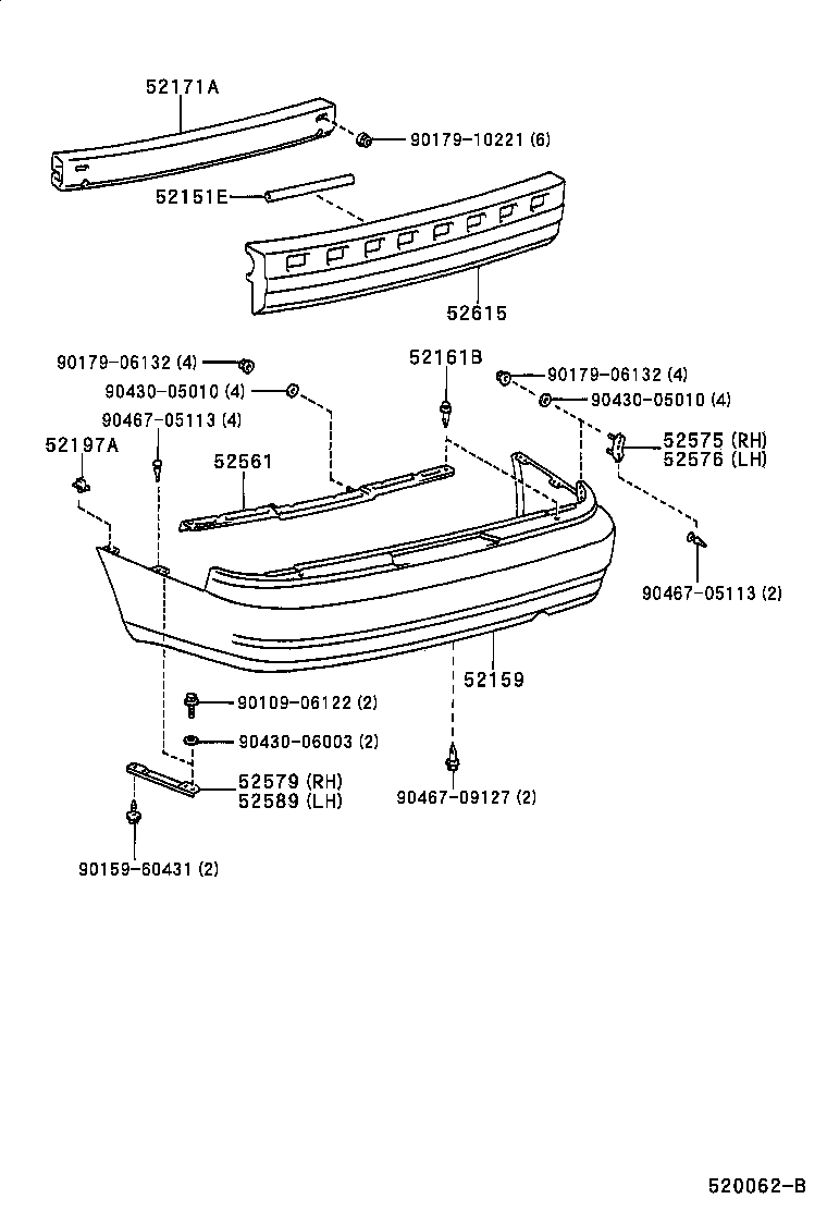  ES300 |  REAR BUMPER BUMPER STAY