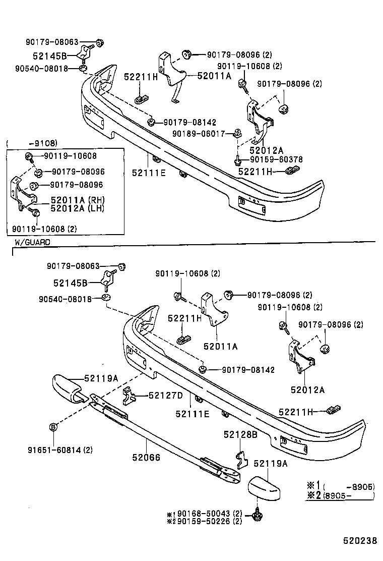  HILUX 2WD |  FRONT BUMPER BUMPER STAY