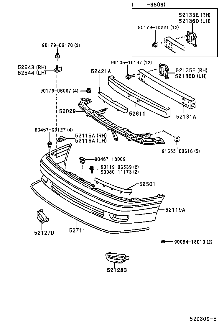  AVALON |  FRONT BUMPER BUMPER STAY