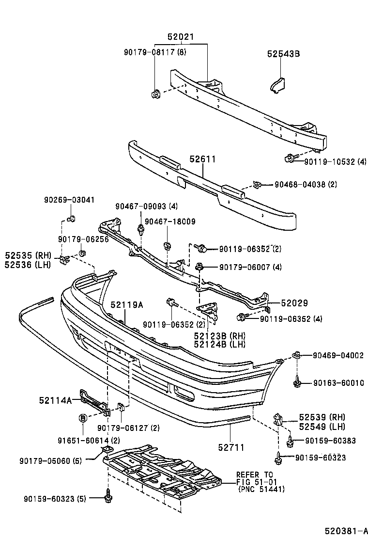  CROWN |  FRONT BUMPER BUMPER STAY