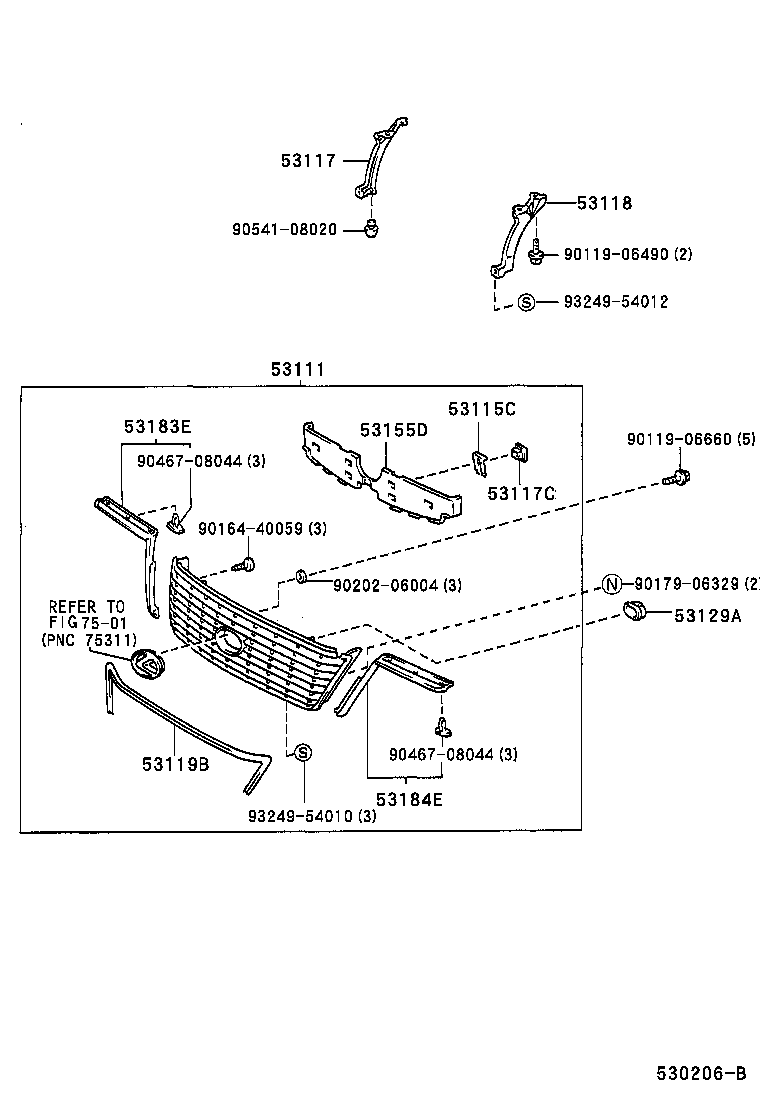  LS400 |  RADIATOR GRILLE