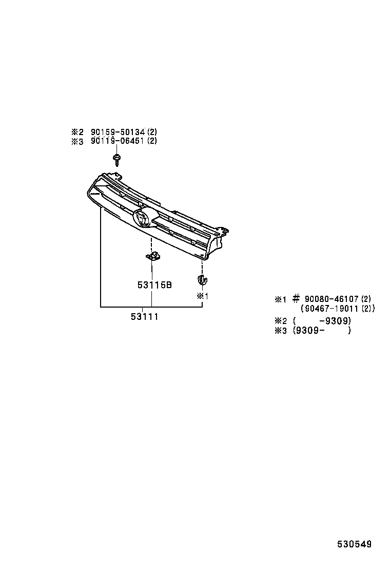  CAMRY NAP SED WG |  RADIATOR GRILLE