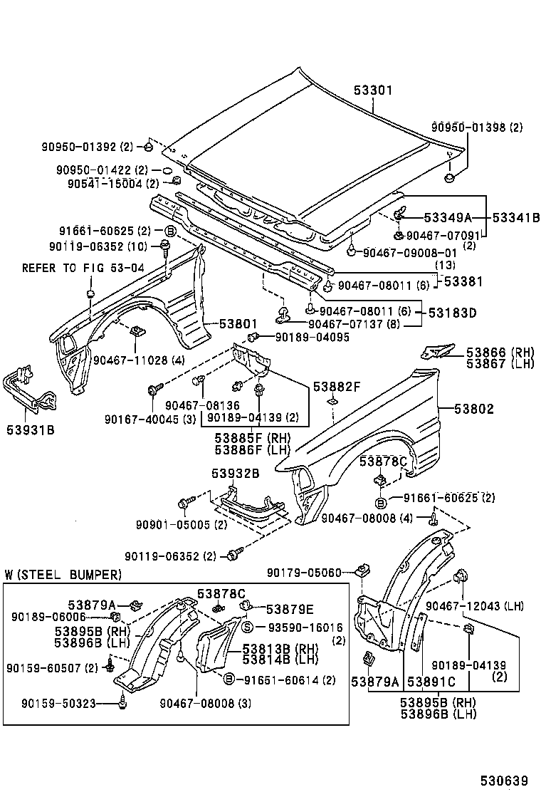  CROWN |  HOOD FRONT FENDER