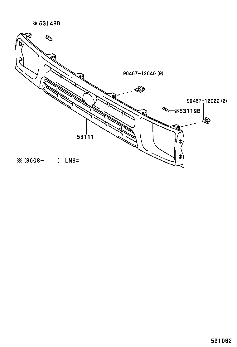  HILUX 2WD |  RADIATOR GRILLE